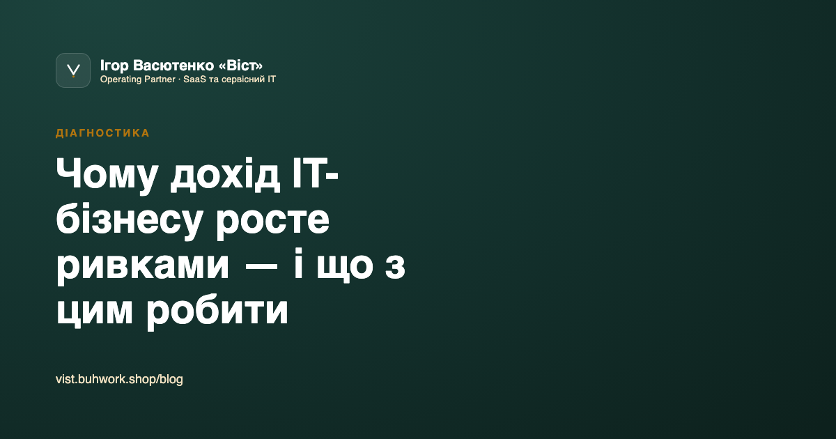 Чому дохід IT-бізнесу росте ривками — і що з цим робити